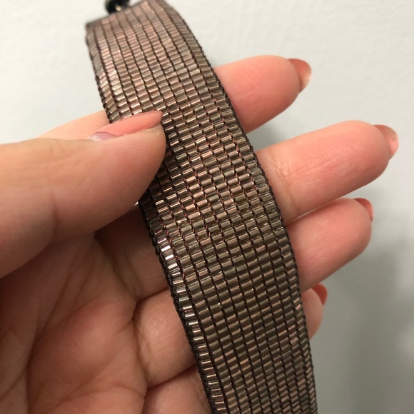 Love Heals beaded loom leather bracelet - Picture 2 of 5